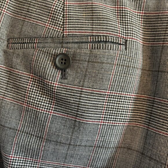 Talbots Women's Heritage Plaid Wide Leg Pants Sz 4 Wool Blend Gray - Picture 4 of 7